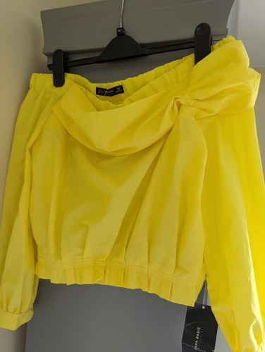 Yellow off shoulder top - off-, zara