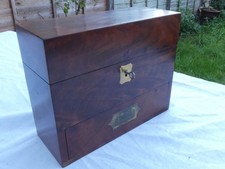 Victorian  Travelling Apothecary Box, 3 Bottles, original key, draw and scales