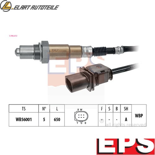 Lambda sensor 998 413 for - lambda, 1,998,413