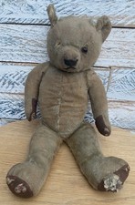 Vintage Chiltern? 19" Lt Gold Mohair? Jointed Teddy Bear For Restoration