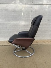 IKEA Malung Vintage Recliner Chair (1999) - Classic Black / Light Wood