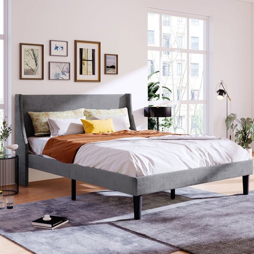 Double bed frame upholstered - bed, frame,