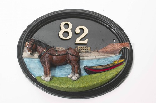 Wall mounted hand painted - wall,