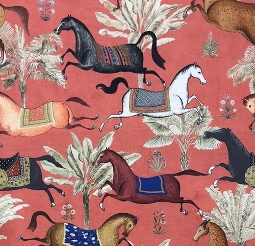 Arabian horses printed - printed, cotton