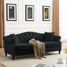 3-Seat Chesterfield Black