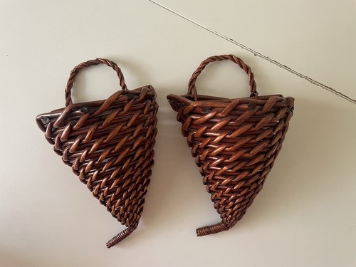 Woven cornucopia cone - woven,
