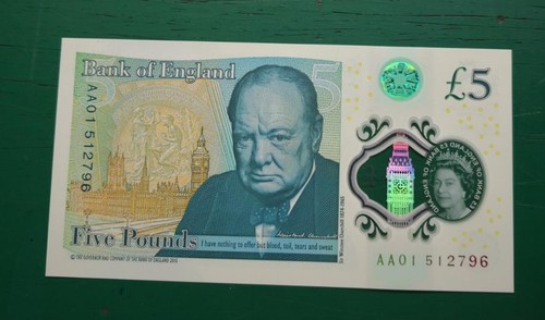 Bank england five pound - £5,