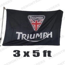 Triumph Motorcycle Flag Banner Sign Man Cave Pub Banner Workshop Garage Parts