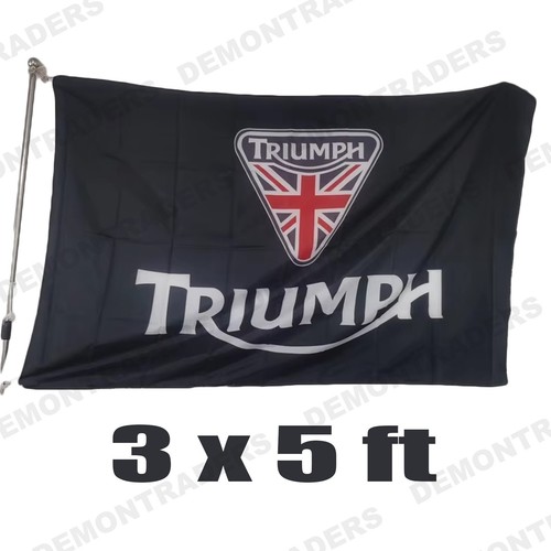 Triumph motorcycle flag - triumph,