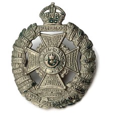 Original WW2 The Rifle Brigade (Prince Consort's Own) Regiment Cap Badge - LUGS