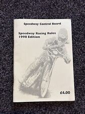 Speedway Racing Rules Book 1998 Edition