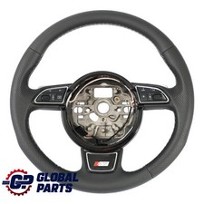 Audi A7 S7 4G Steering Wheel NEW Black Leather Paddle Shift White Threads