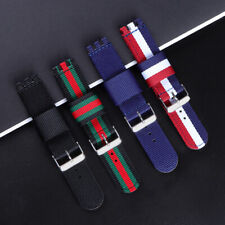 For Swatch Nylon Canvas Watch Band Strap High Quality Sport Wristband 17/19/20mm