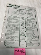 Automobile Technical Sheet
