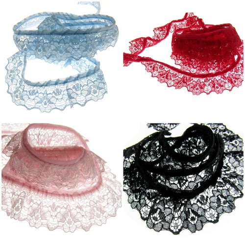 Gathered frilled nylon - gathered, lace