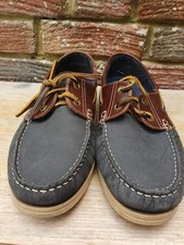 Mens Yachtsman by Seafarer Leather Loafers Mocassin Boat Shoes - UK.9