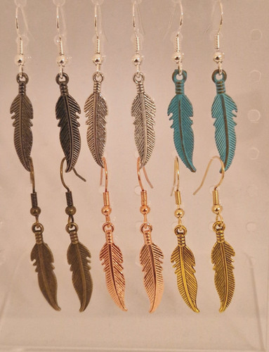 Feather leaf style dangle - , drop