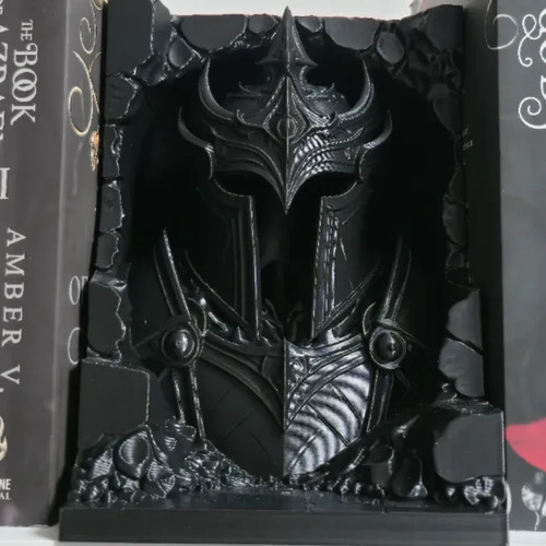 Dark knight helmet book nook - dark,