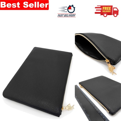 Sleek black faux leather - sleek,