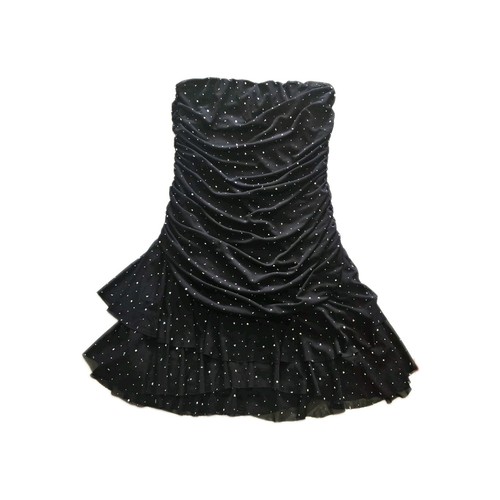 Black sparkling boobtube - black,