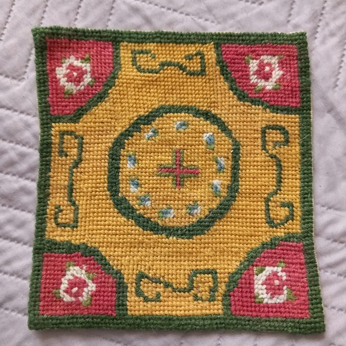 Vtg 80s tapestry needlepoint - 80s,