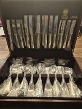 Arthur Price Silver Plated 68-Piece Cutlery Set Complete Boxed