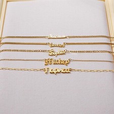 Personalised Name Pendant Silver Gold Name Necklace • Jewellery Gift For Her •