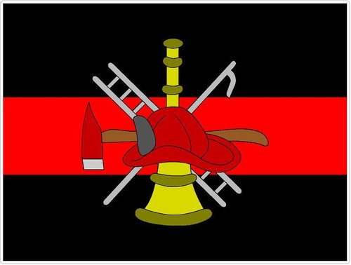 Red line firefighter - line, scramble