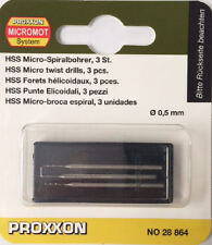 PROXXON HSS Micro Drills - 0.5mm (Ptk 3)  28864 From RDGTools