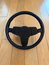 PORSCHE 911 TURBO BLACK 3 SPOKE STEERING WHEEL SPARES OR REPAIRS.