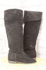 VINTAGE 80'S HEAVY SUEDE PULL ON PIRATE STYLE BOOTS SIZE 5 / 38 BY MAGES GOOD