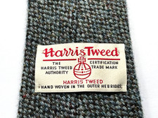 HARRIS TWEED Wool Tie Brown