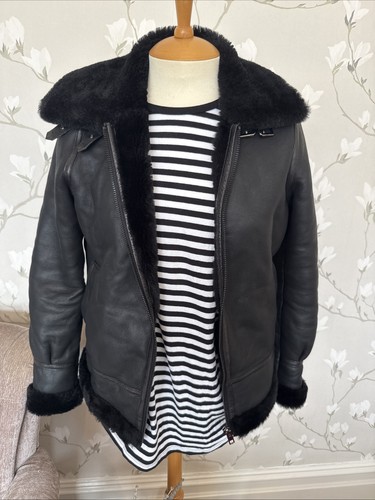 Real leather sheepskin jacket - sheepskin,