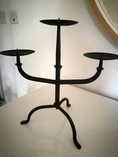 IKEA JULEN black metal candle holder, 33cm