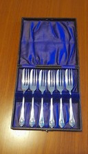 6 Silver plate Epns Cake/ Pastry forks. Sheffield. 1917 OFFERS B4 HALLOWEEN PLZ