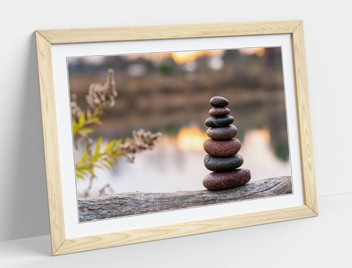 Brown zen stones stacked - brown,