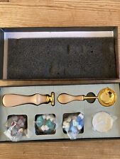 DIY Stamp Crest Wax Seal Kit Spoon Tealight Wax Beads New In Box Stationery