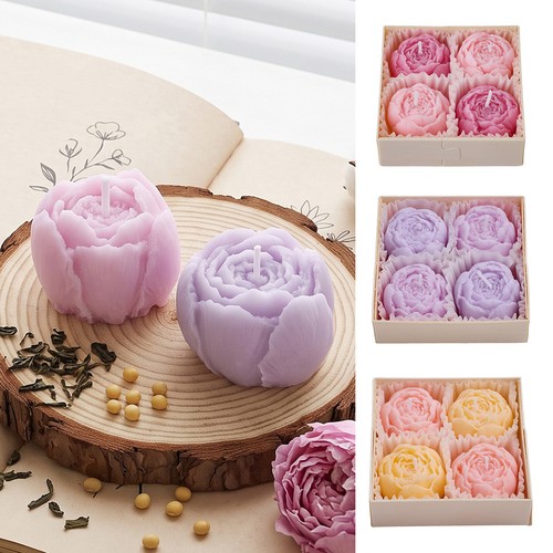 Flower scented candle - set, 4pc