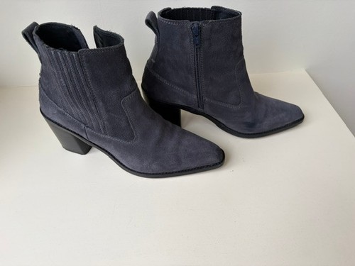 Jigsaw navy suede ankle boots