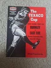 Burnley v East Fife  Texaco Cup 1st Round  1st Leg 18th September
