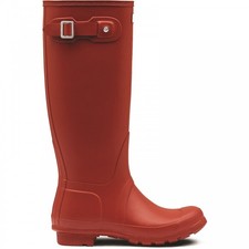 Hunter Original Tall | Military Red Unisex Plain Rubber Wellingtons