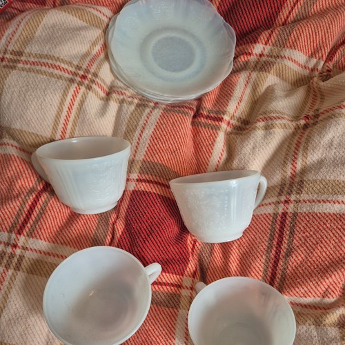 Vintage depression glass - vintage,