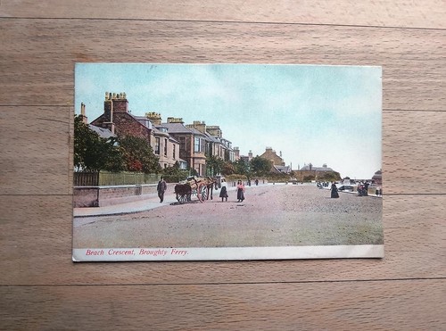 1904 postcard beach - postcard, crescent