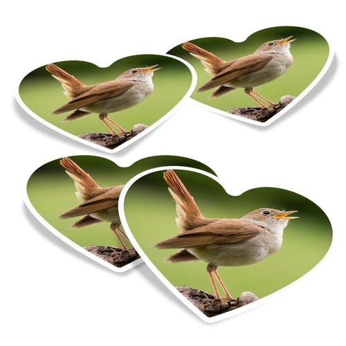 Heart vinyl stickers common - 4x,