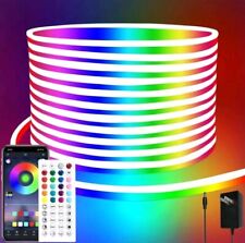 Segrass Flexible LED Neon Lights Strip 10M 24V RGB with Remote,App Control, IP65