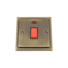 FULL RANGE OF GEORGIAN ANTIQUE BRASS SOCKETS AND SWITCHES