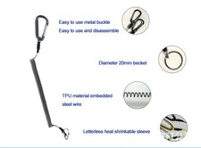 Black Sturdy Lanyard Coiled