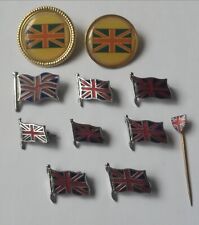 Old Union Jack Flag Badges, Sold Separately.