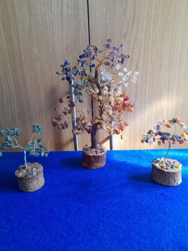 Vintage gemstone trees set - vintage, 1