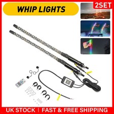 4X 3ft RGB LED APP Whip Lights